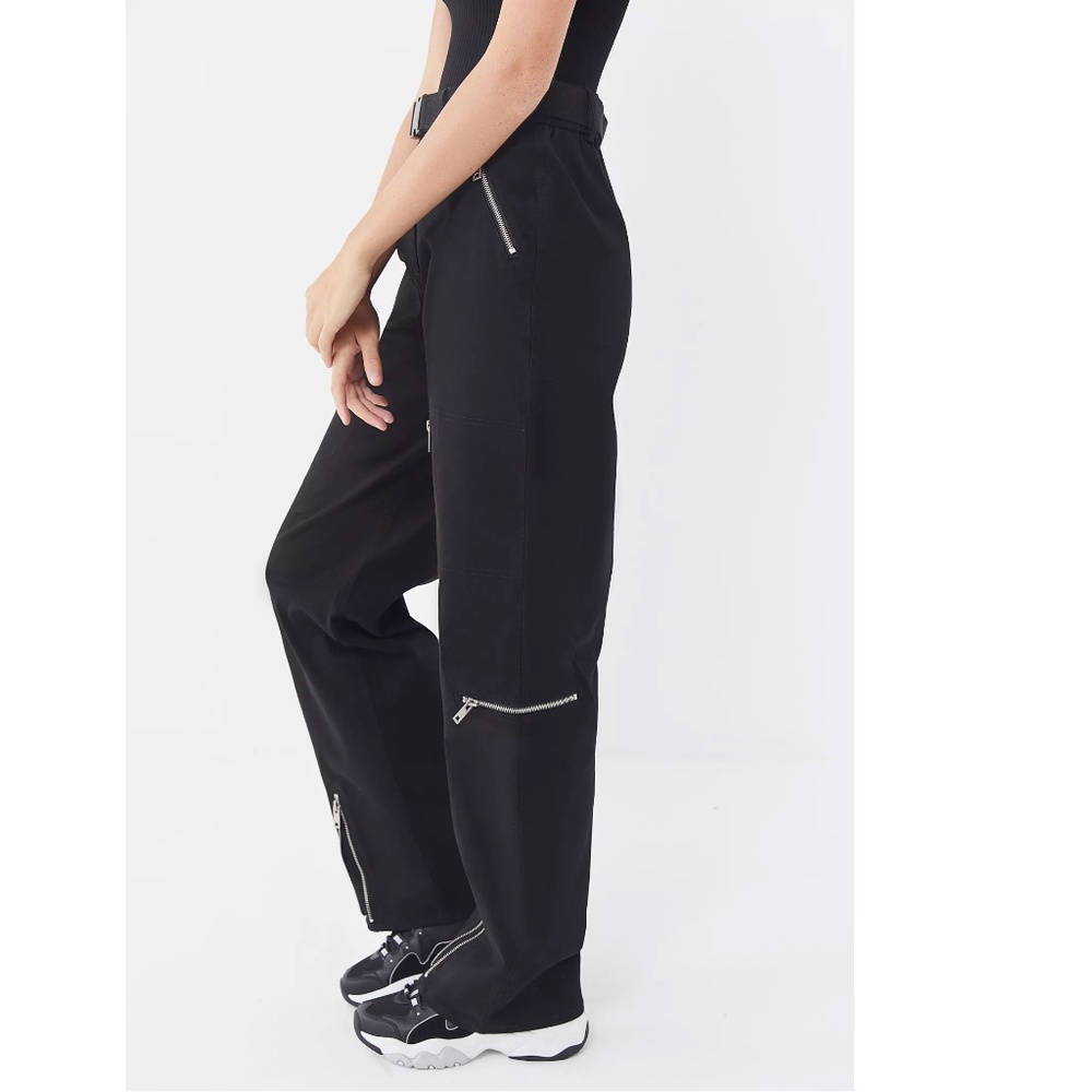 I.AM.GIA Elevara High-Rise Zipper Pant Black Size Small Grunge Steampunk Edgy